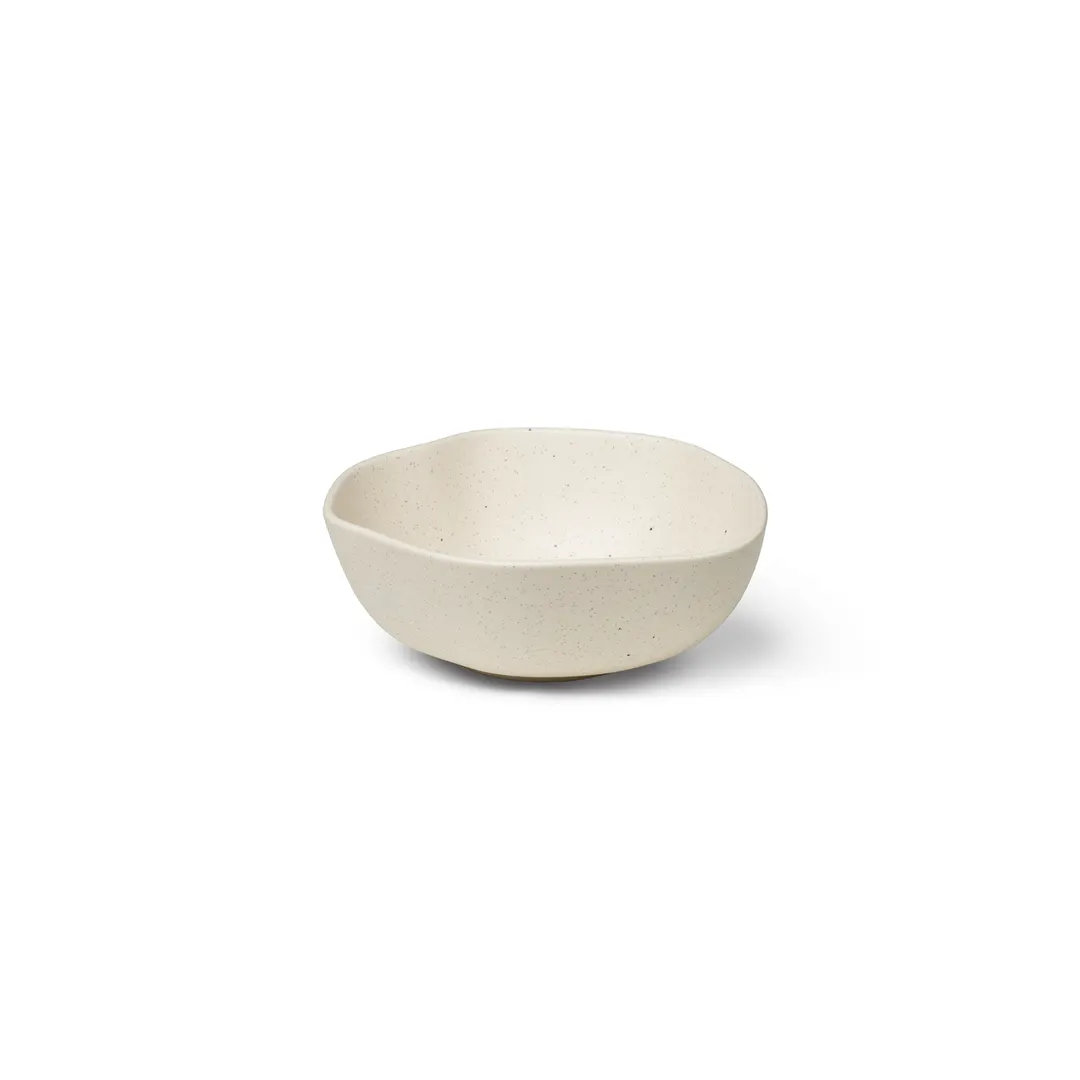 Ariane Porcelain AERARN508022010 Bowl, 3 3/4" Diameter, Linen Dotts, Non-Stackable Porcelain – 12/Case