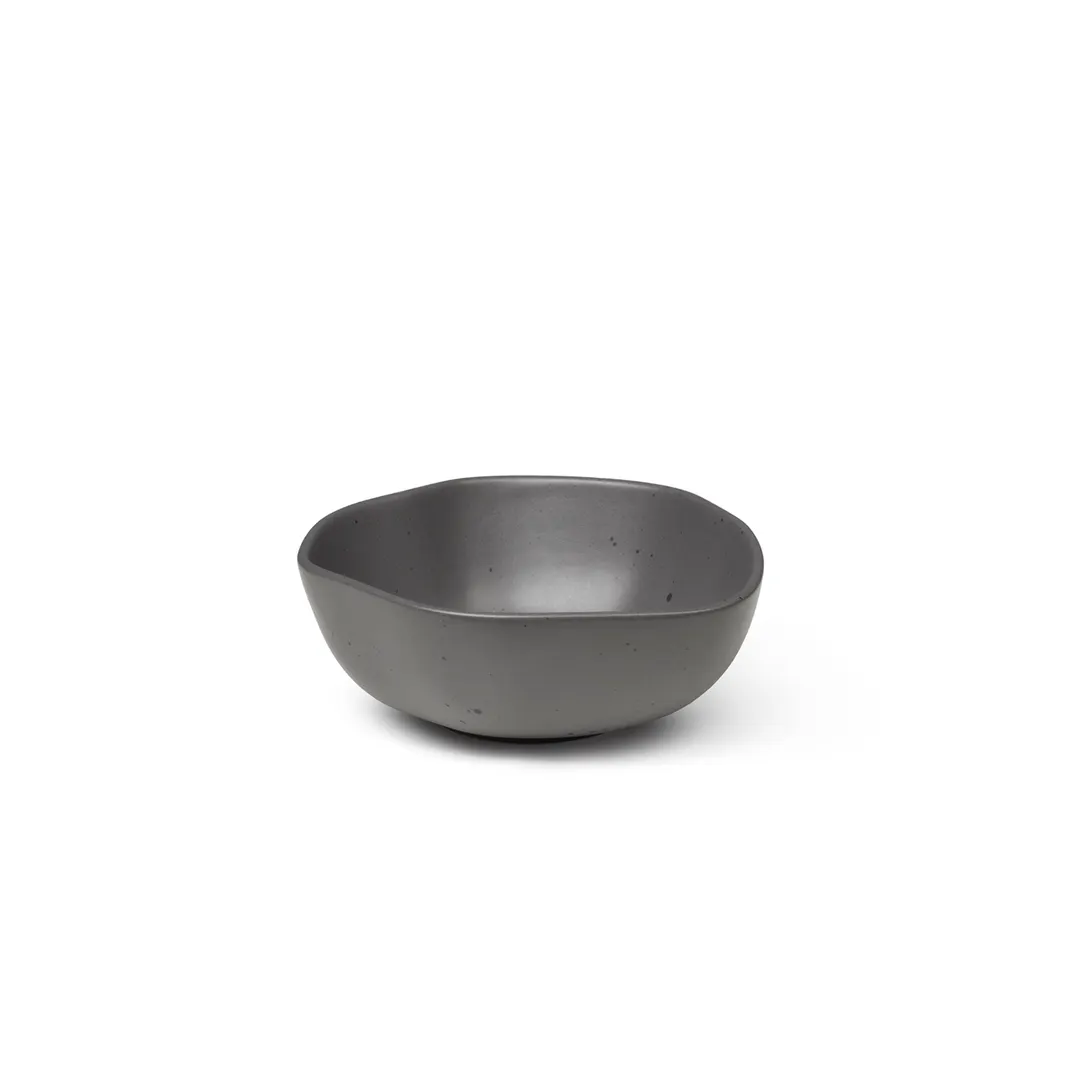 Ariane Porcelain AERARN510022014 China Bowl, 5 1/2" Charcoal Gray Dotts, Porcelain, 8/Case