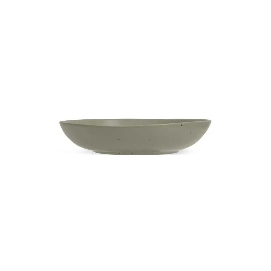 Ariane Porcelain AERARN511012023 China Plate, 9" Round Deep Rim Porcelain, Mist Green Dotts, 6/Case