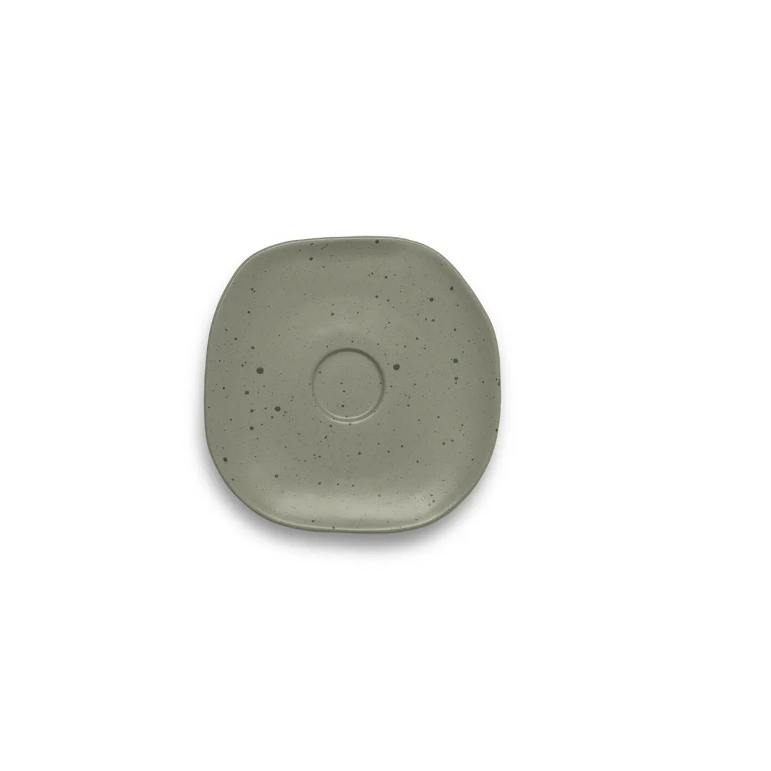 Ariane Porcelain AERARN511014015 Mist Green Dotts China Saucer, 6" (15 Cm) - 12/Case