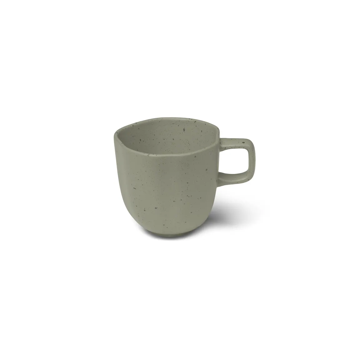Ariane Porcelain AERARN511044027 China Cup, 9 1/8 Oz, Mist Green Dots, Porcelain, Non-Stack - 6/Case