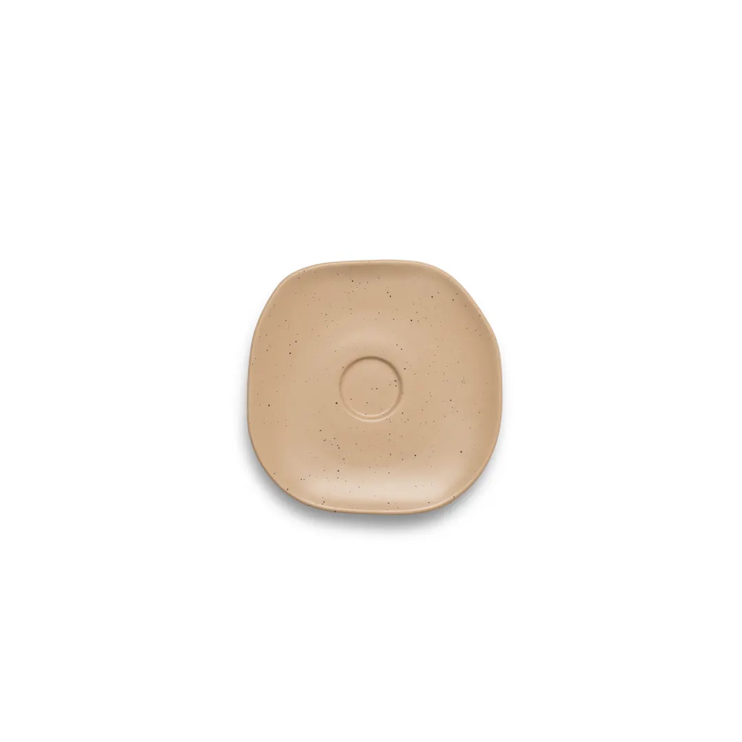 Ariane Porcelain AERARN512014015 China Saucer, 6" (15 Cm), Dark Sand Dotts, Porcelain - 12/Case