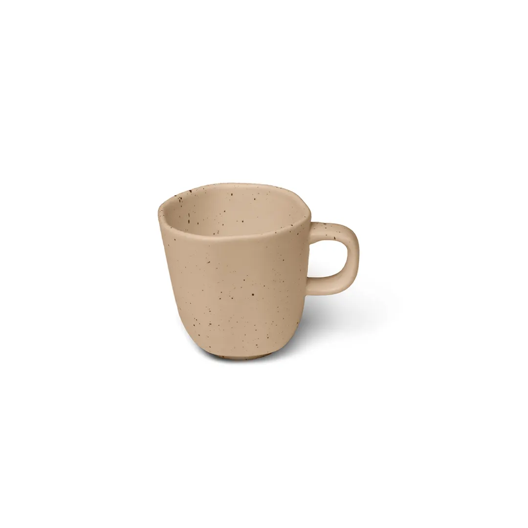 Ariane Porcelain AERARN512044027 China Cup, 9 1/8 Oz, Dark Sand Dotts, Non-Stackable - 6/Case