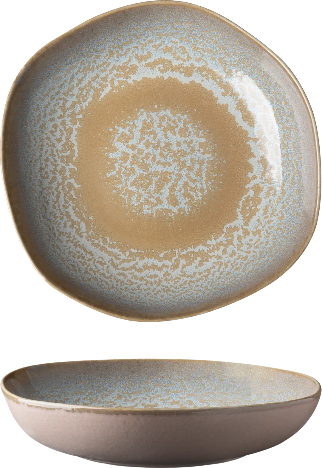 Ariane Porcelain AERARNC98012019 Plate, 7.5" Mohenjodaro Inside, Sage Outside, Porcelain - 6/Case