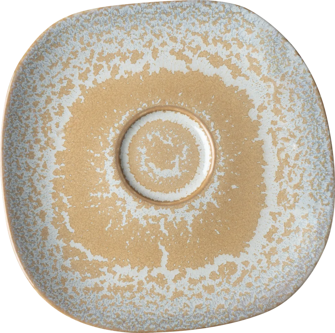 Ariane Porcelain AERARNC98014013 Saucer, 5.1" (13 cm) Mohenjodaro Inside, Sage Outside - 12/Case