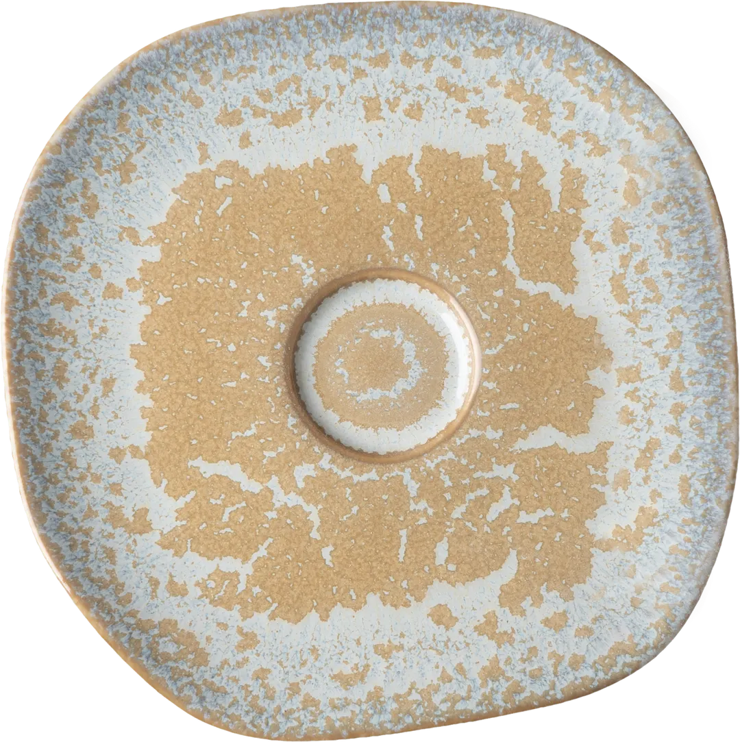 Ariane AERARNC98014015 Earth Saucer, 6" (15 cm) Porcelain, Inside Mohenjodaro, Outside Sage, 12/Case