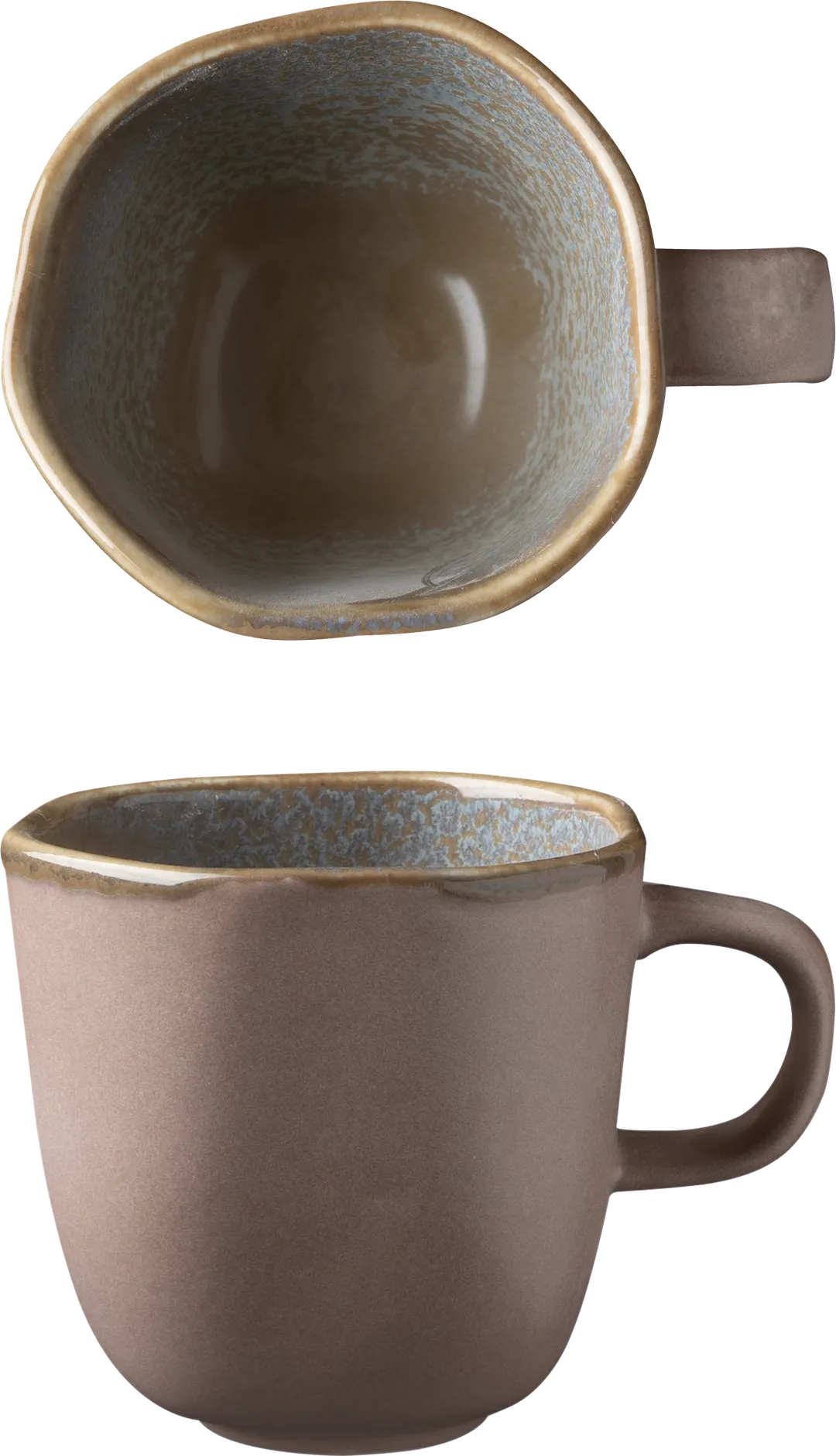 Ariane Porcelain AERARNC98044027 Cup, 9 Oz, Non-Stackable, Mohenjodaro Inside Sage Outside - 12/Case