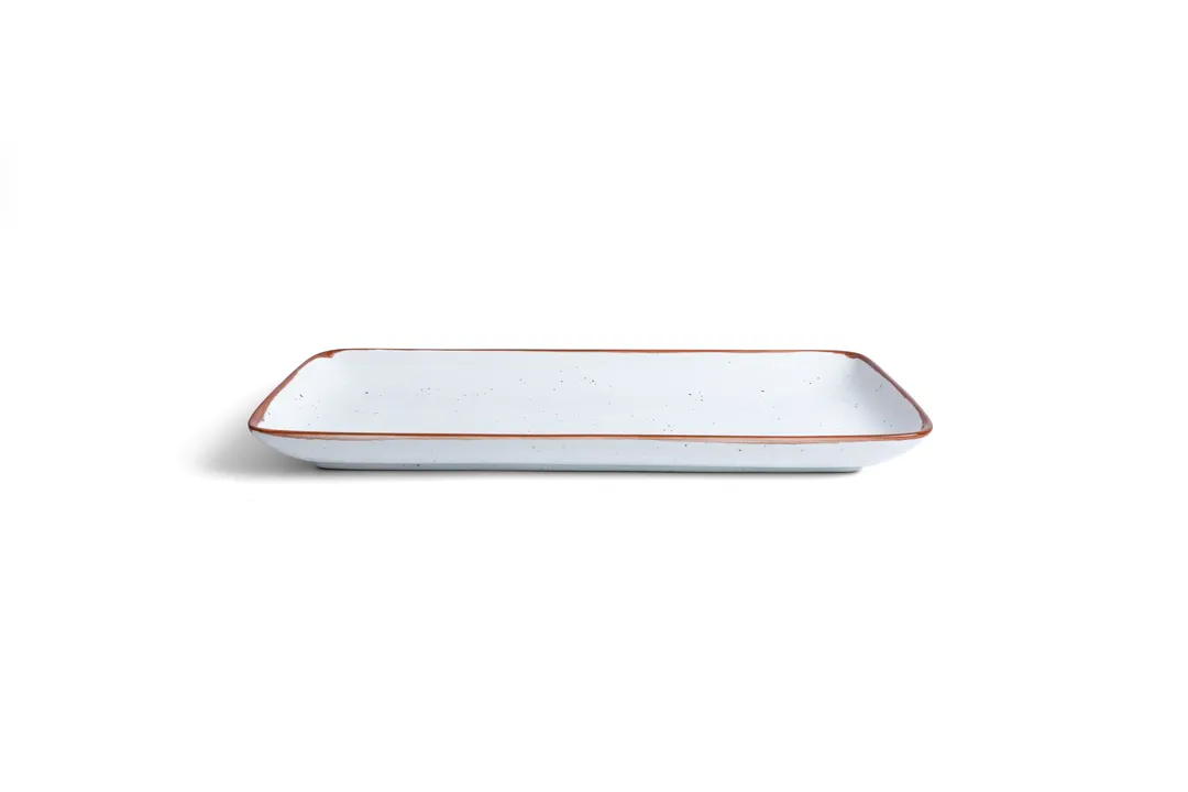 Ariane Porcelain AGNARN205011028 Rectangle China Plate, 11" x 5 1/2", Terra Arena, Porcelain -6/Case
