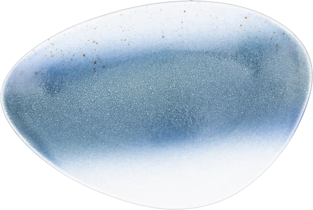 Ariane Porcelain AISARND65011029 Triangle Plate 11-3/7" Porcelain, Reactive Lir/White Matt - 6/Case