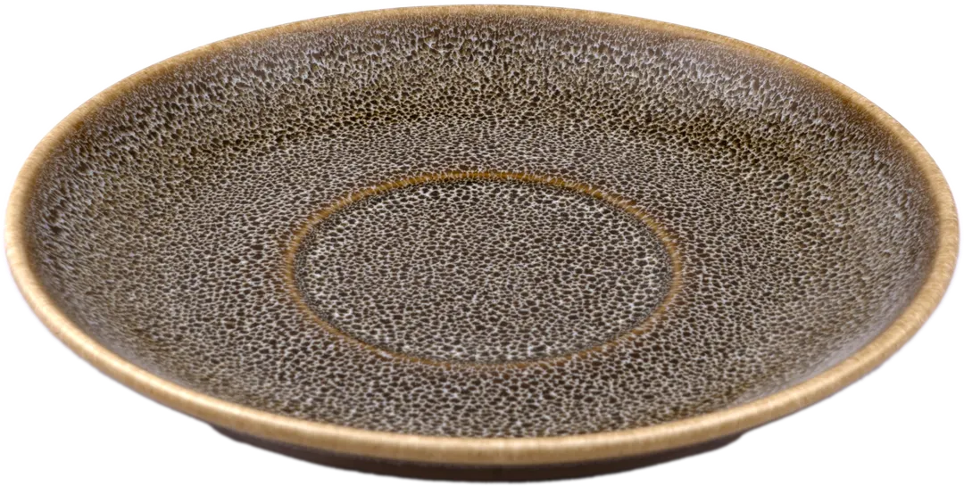 Ariane Porcelain AJLARNC97014001 6" Tea Saucer, Inside Freckles, Outside Brown, Porcelain 12/Case