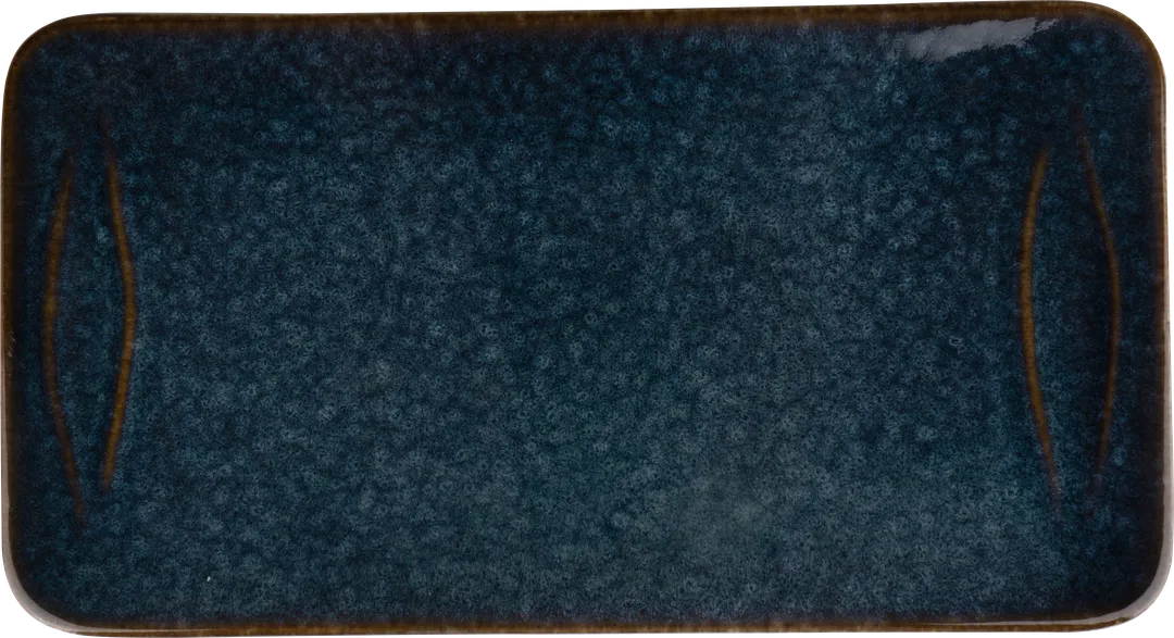 Ariane Porcelain ALPARND53011004 Rectangle Platter, 11" x 6", Porcelain, Splash Denim & Sage - 6/Case