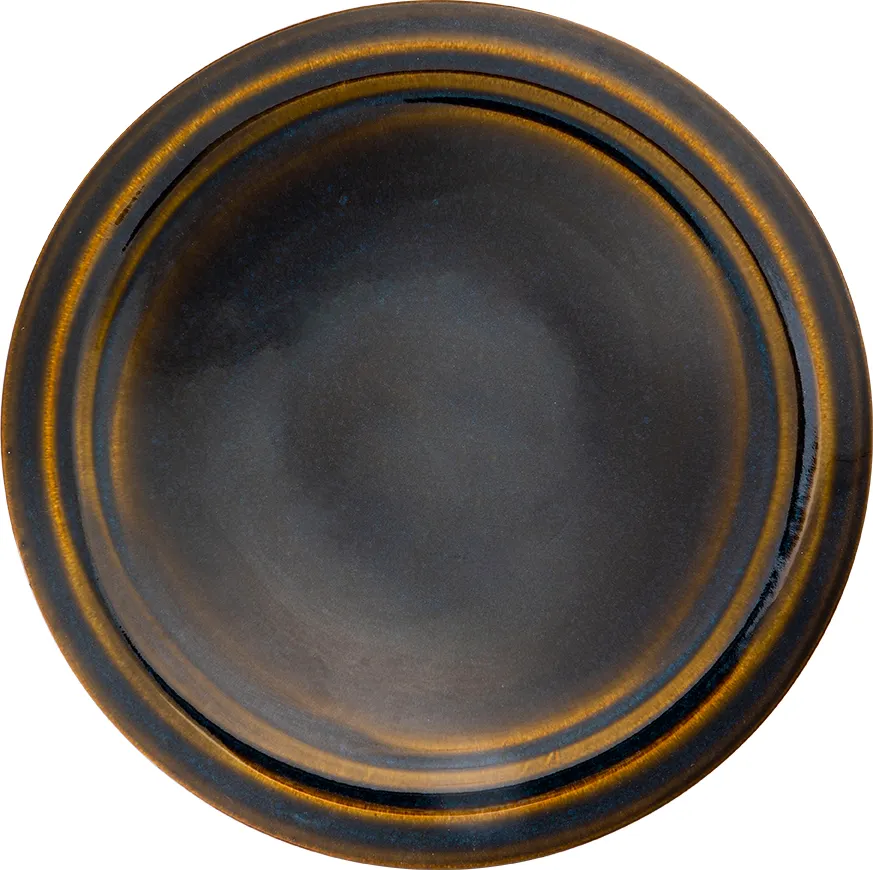 Ariane Porcelain ALPARND53011021 8 1/4" Plate, Splash Denim Inside, Dessert Sage Outside - 6/Case