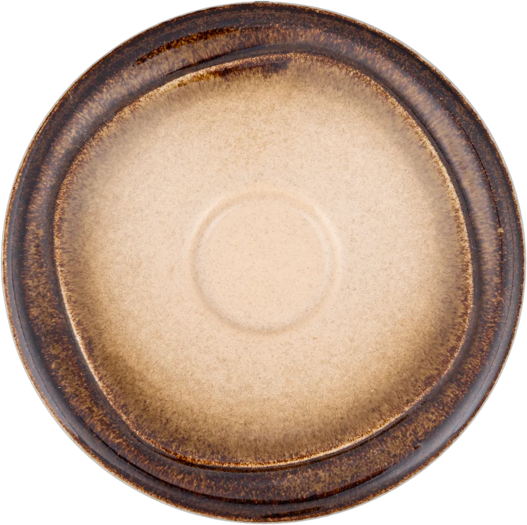 Ariane Porcelain ALPARND63014016 China Saucer, 6 2/7" 16 Cm, Splash Edge Sahara, Porcelain - 12/Case