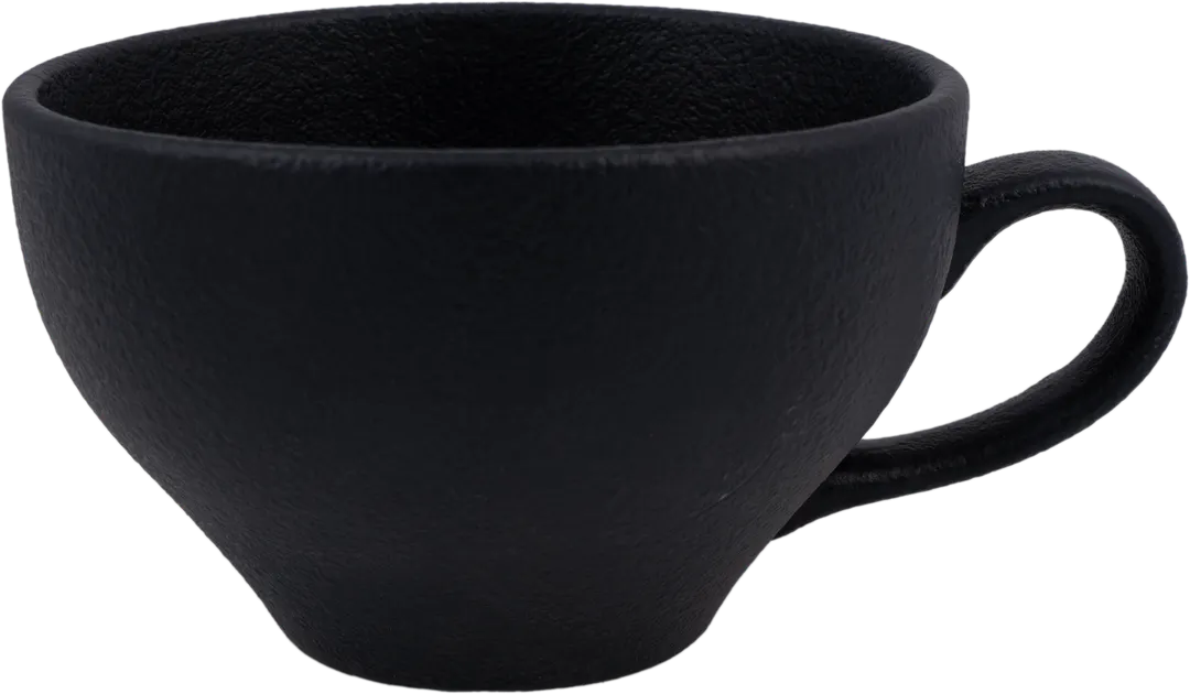 Ariane Porcelain AMKARN259044030 Mokka Cup 10-12 oz Black Dazzle Porcelain Cups - 6/Case