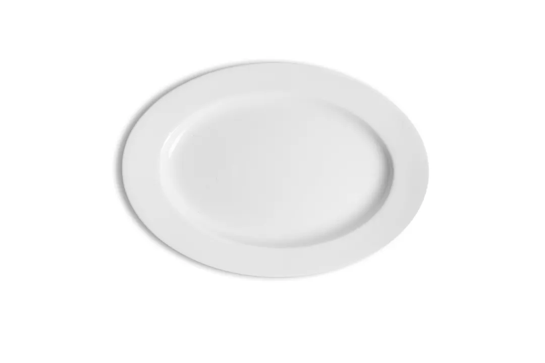 Ariane Porcelain APRARN000015032 Oval China Platter, 12 3/5" x 8 2/3", Ivory, Porcelain - 6/Case