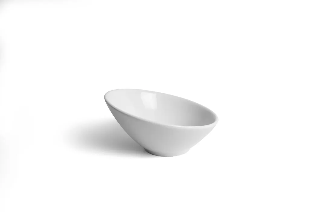 Ariane Porcelain APRARN000022004 Non-Stackable Angular Bowl, 8" Ivory Porcelain - 6/Case