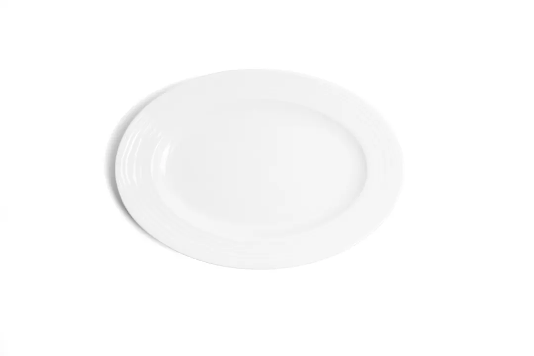 Ariane Porcelain APRARN120015036 Oval Platter, 14 1/6" x 8 2/3", Ivory Eclipse, Porcelain - 6/Case