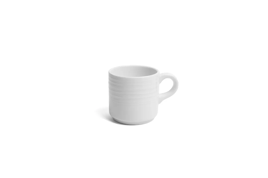 Ariane Porcelain APRARN120043020 Stackable Ivory Eclipse Coffee Cup, 6 3/4 Oz, 12pcs - 12/Case
