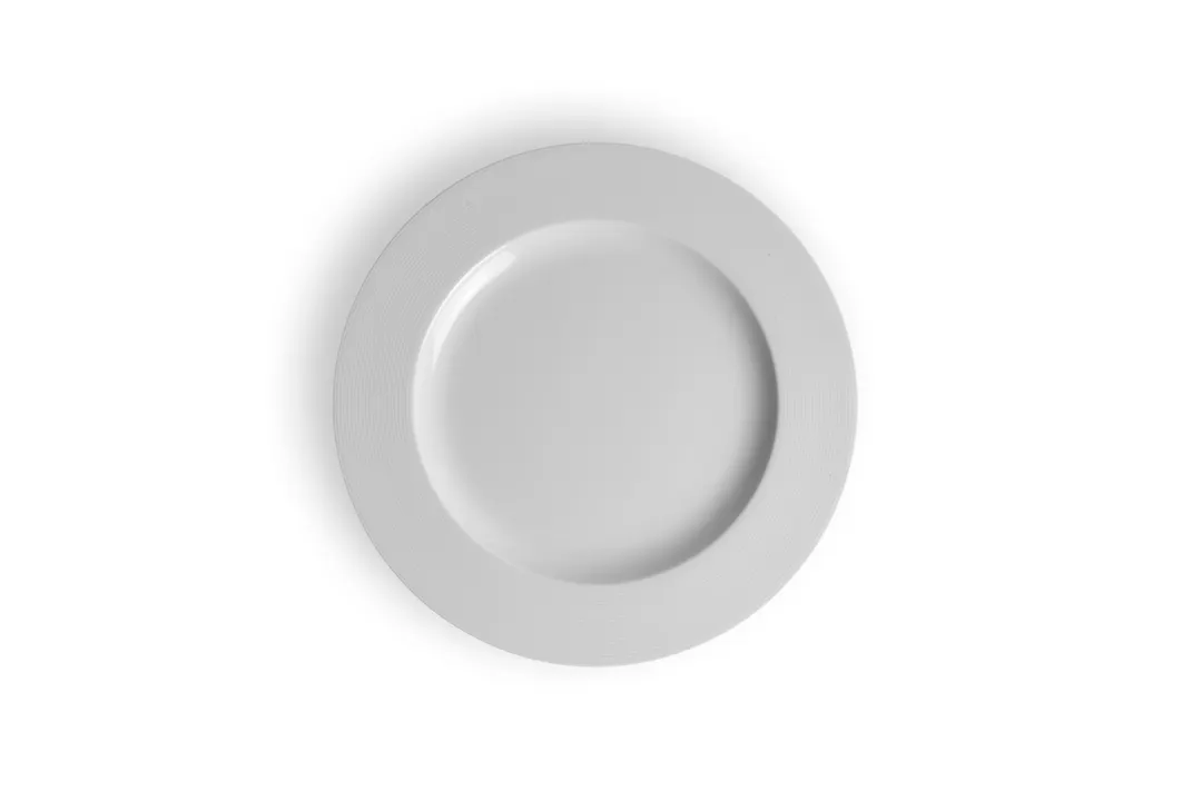 Ariane Porcelain APRARN121011024 - 12/Case 9 4/9" Round Flat Plate, 24 cm, Ivory Orba, Fine Porcelain
