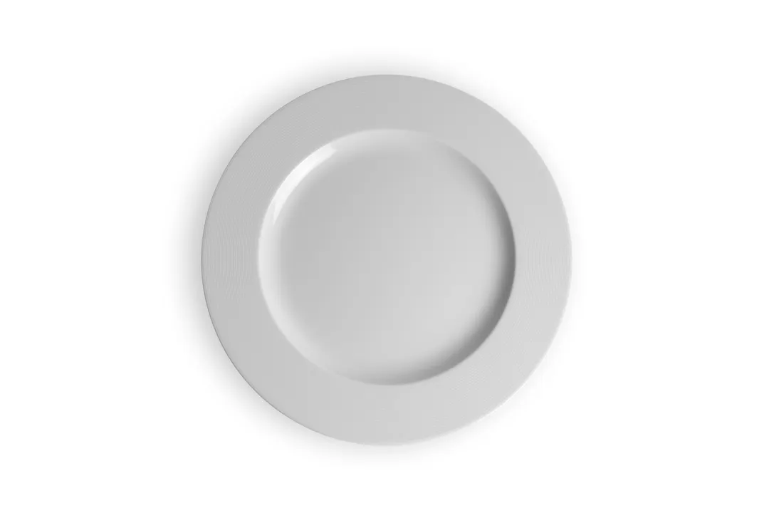 Ariane Porcelain APRARN121011029 - 11 3/7" Ivory Orba Flat Plate, 29 cm, Porcelain, 6/Case