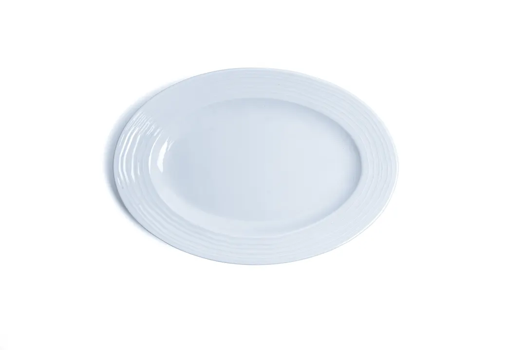 Ariane Porcelain APRARN13A015038 Oval Platter, 15" x 10 3/7", Glacier Eclipse, Porcelain - 6/Case