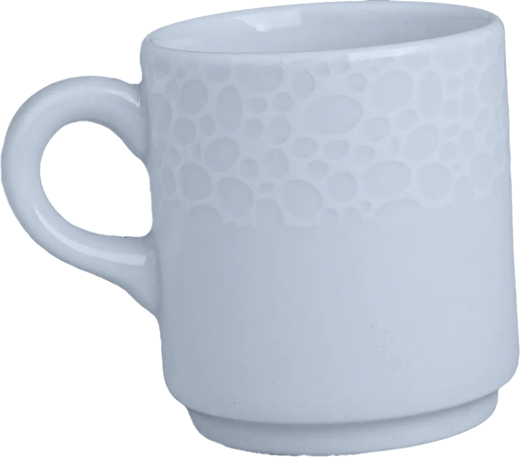 Ariane Porcelain APRARN13B043009 Stackable Espresso Cup, 3 Oz, Glacier Porcelain - 12/Case