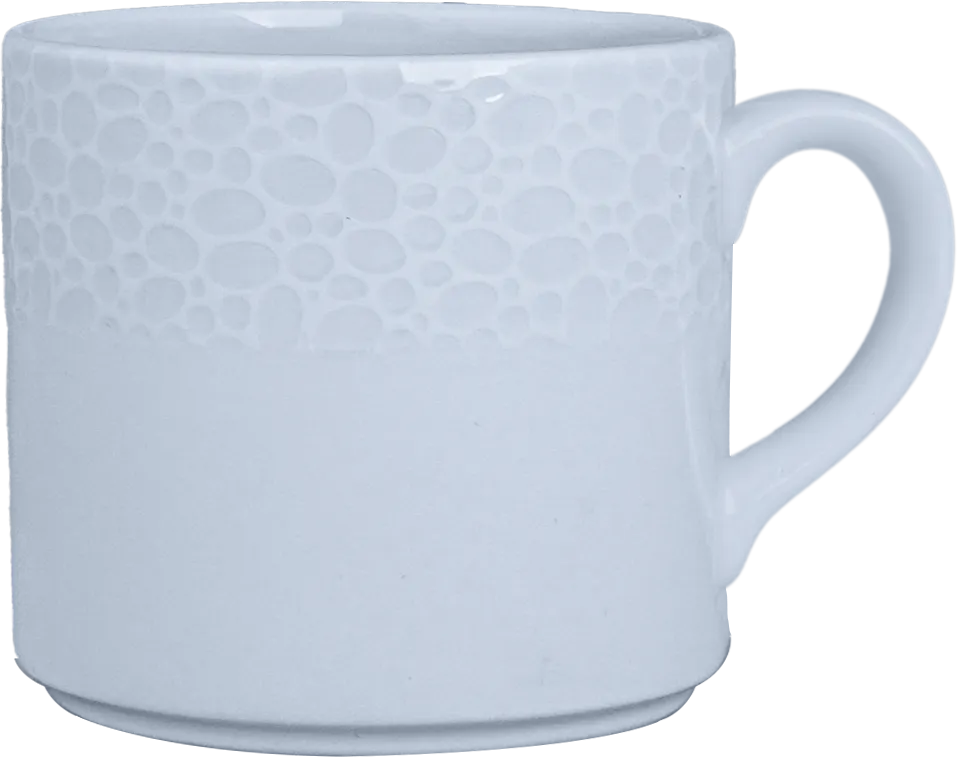 Ariane Porcelain APRARN13B053030 China Mug, 10 1/7 Oz, Glacier Mineral, Stackable, Porcelain - 6/Case