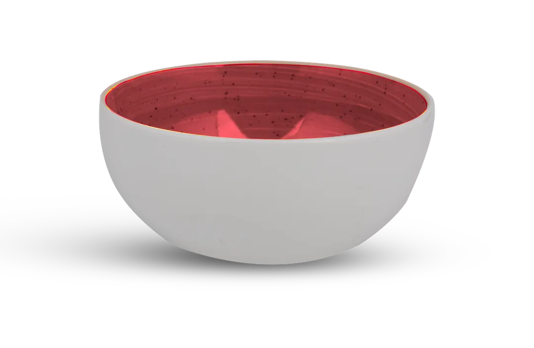 Ariane Porcelain APRARN204022009 Twister Red Non-Stackable Bowl, 3.5" (9 cm), Porcelain - 12/Case