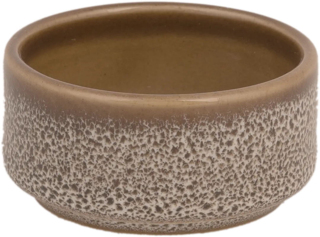 Ariane Porcelain APRARND55075001 Ramekin, 2 3/4" Light Brown with Freckles, 7 cm, 12/Case