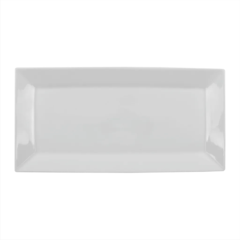 Ariane Porcelain ARRARN000011002 China Plate, 11 3/7" x 5 5/7" Rectangular Ivory Porcelain – 6/Case