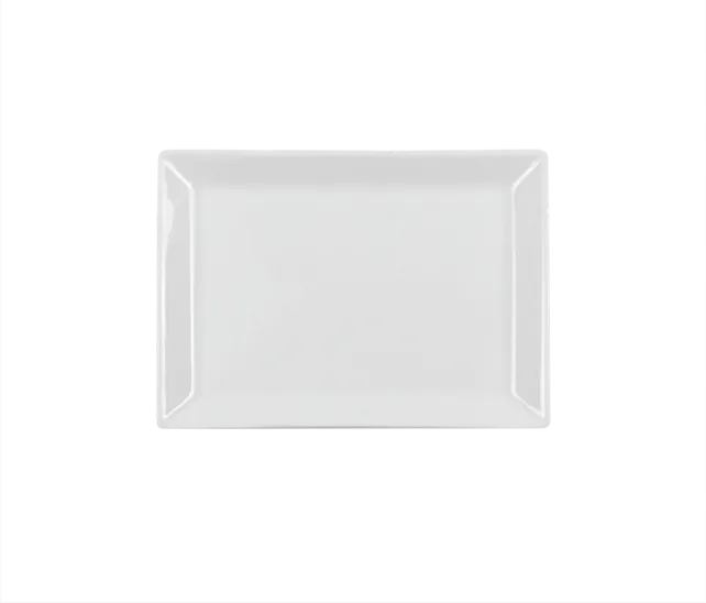 Ariane Porcelain ARRARN000011019 Rectangle Plate, 7 1/2" x 6 1/9", Ivory, Porcelain - 12/Case