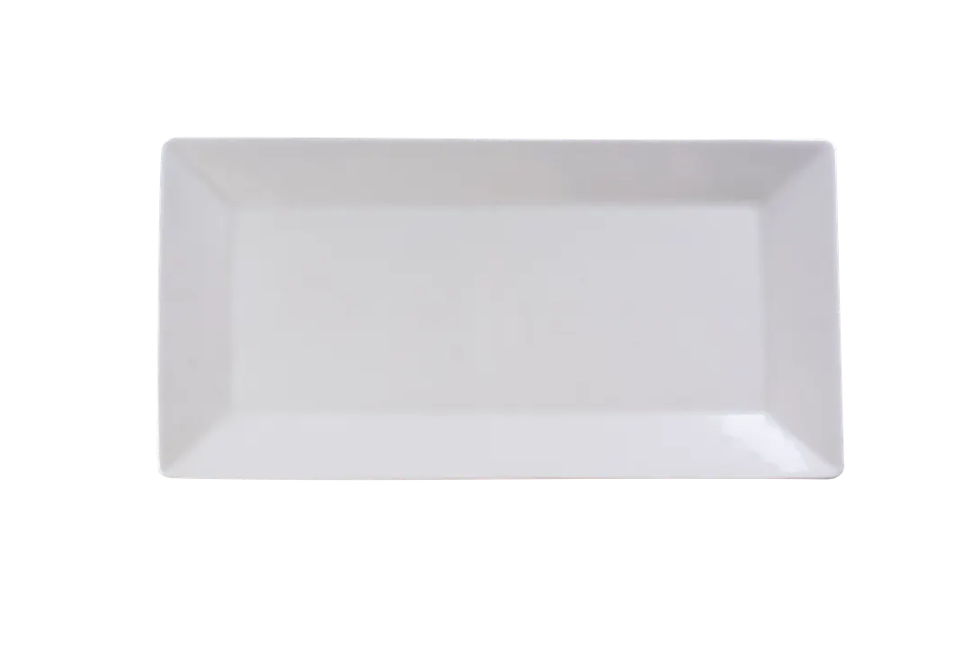 Ariane Porcelain ARRARN000011023 Rectangle Plate, 9 1/4" x 4 1/2", Ivory, Porcelain - 6/Case