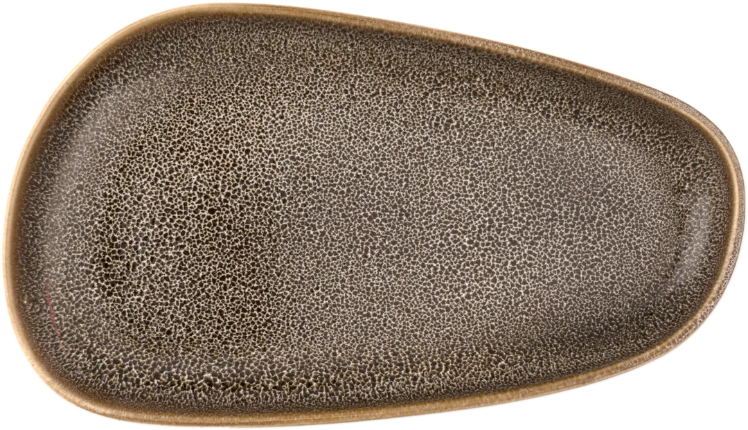 Ariane Porcelain ARTARNC97101011 Upala Plate, 10 4/5" x 6 1/6", Light Brown, Porcelain - 6/Case