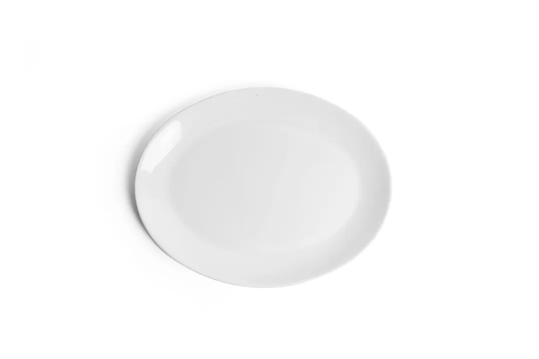 Ariane Porcelain AVCARN000015031 Vital Coupe Oval Burger Plate, 12" Ivory Porcelain - 6/Case