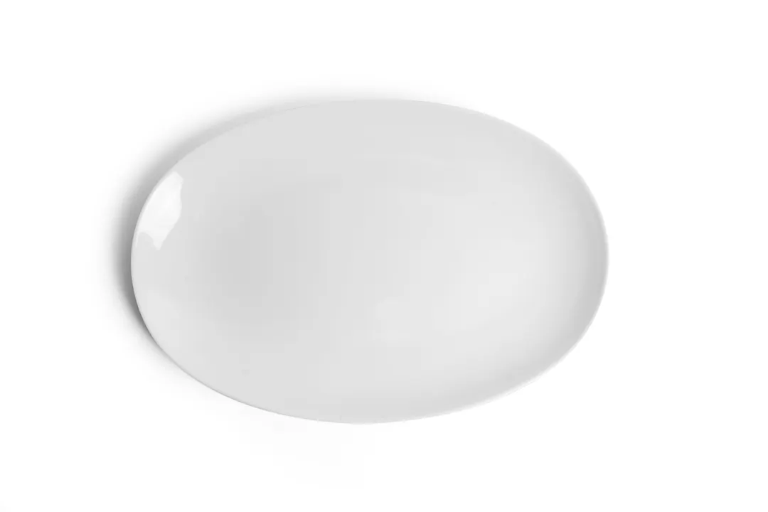 Ariane Porcelain AVCARN000015036 Oval Ivory Porcelain Plate 14 1/6" - Coupe Rim - 6/Case