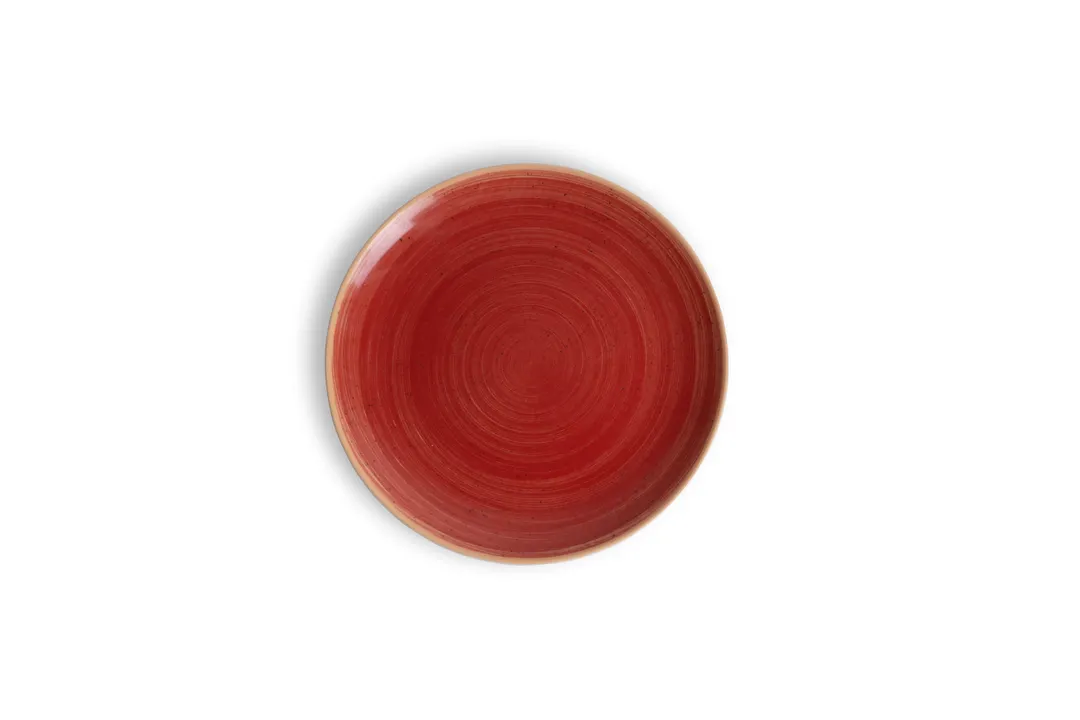 Ariane Porcelain AVCARN204011021 Coupe Rimless Plate - 8.25" - Twister Red - Porcelain - 12/Case