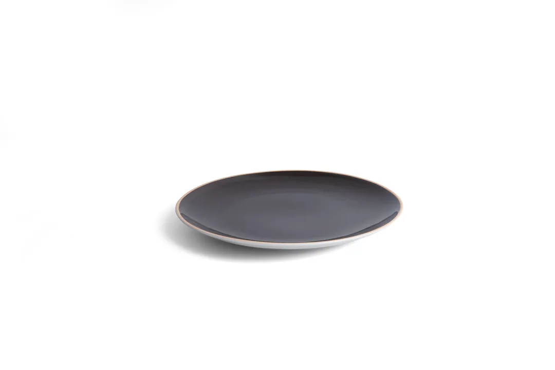 Ariane Porcelain AVCARN263011024 Round Rimless Plate, 9 4/9" (24 cm), Twister Mokka Porcelain, 6/Case
