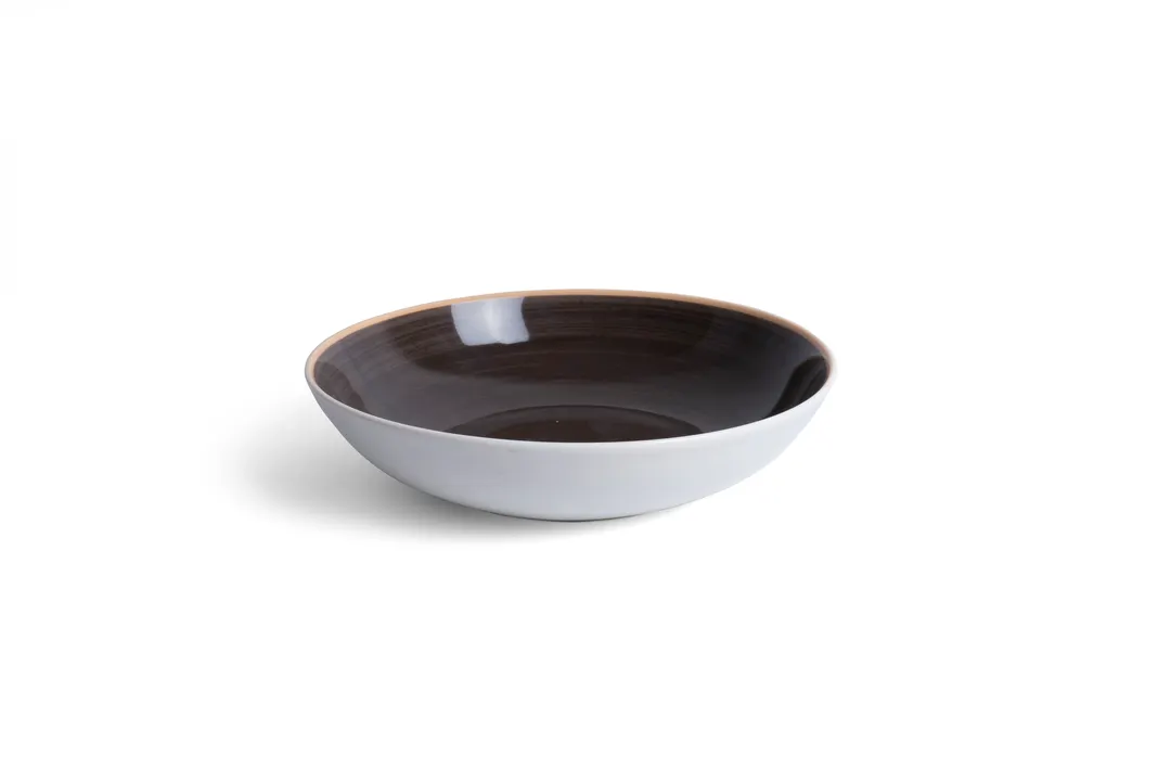 Ariane Porcelain AVCARN263012001 China Plate, 8.25" Deep Coupe Rim, Twister Mokka Porcelain - 6/Case