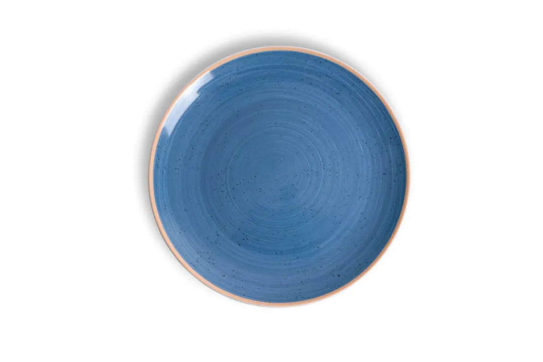 Ariane Porcelain AVCARN264011021 Coupe Rimless Plate - 8.25" - Twister Blue - Porcelain - 12/Case