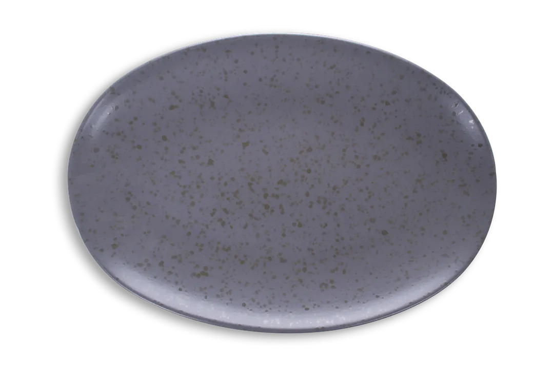 Ariane Porcelain AVCARNA68015026 China Plate, 10.25" Oval Coupe, Oxide Fly Ash, Porcelain - 12/Case