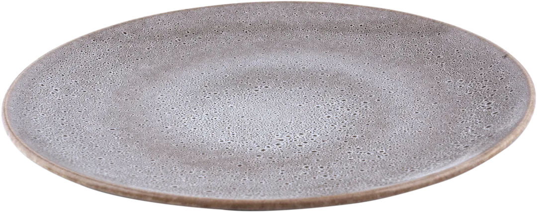 Ariane Porcelain AVCARNC78011027 10 5/8" Round Rimless China Plate, Reactive Dawn Porcelain, 6/Case