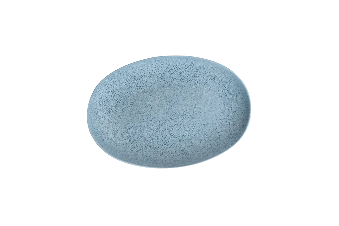 Ariane Porcelain AVCARND54015026 Coupe Oval Plate, 10 1/4" 26cm Reactive Casper Porcelain - 12/Case