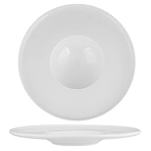 Ariane Porcelain DLGARN11Q011007 China Plate, 11" Round, Porcelain, Flat Edge - 6/Case