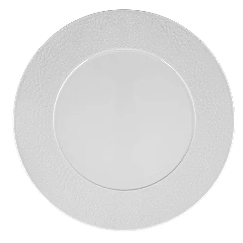 Ariane Porcelain DLGARN11Q011016 China Plate, 6 3/10" Flat Round, Porcelain, Crackle - 12/Case