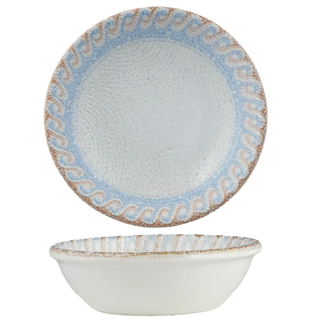 Ariane Porcelain DMNARN11L101030 Miniature Deep Round Plate, 3" x 1", Porcelain, Athena - 18/Case