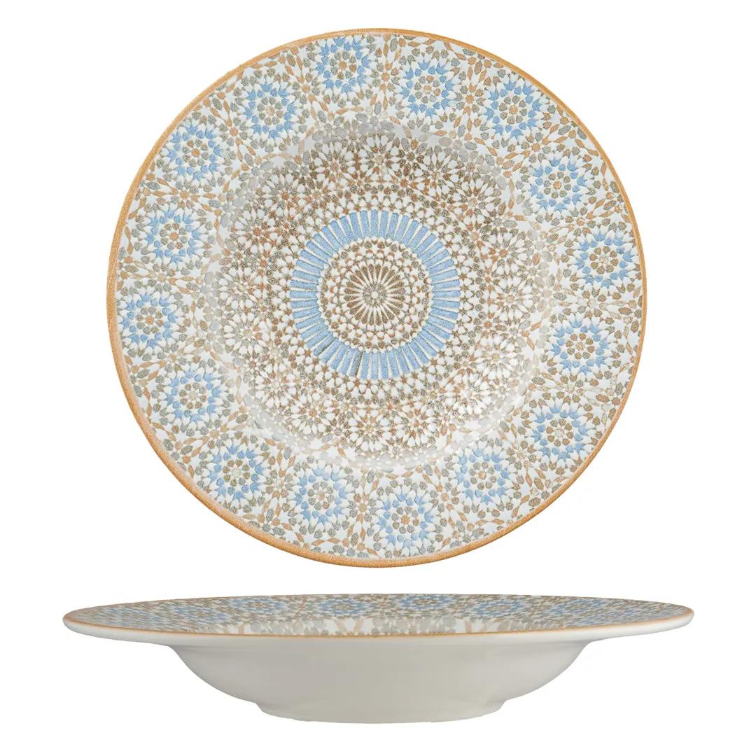 Ariane Porcelain DPRARN05Z012026 Deep Plate, 10.25" Porcelain, Tangier, Round, Deep Rim - 6/Case