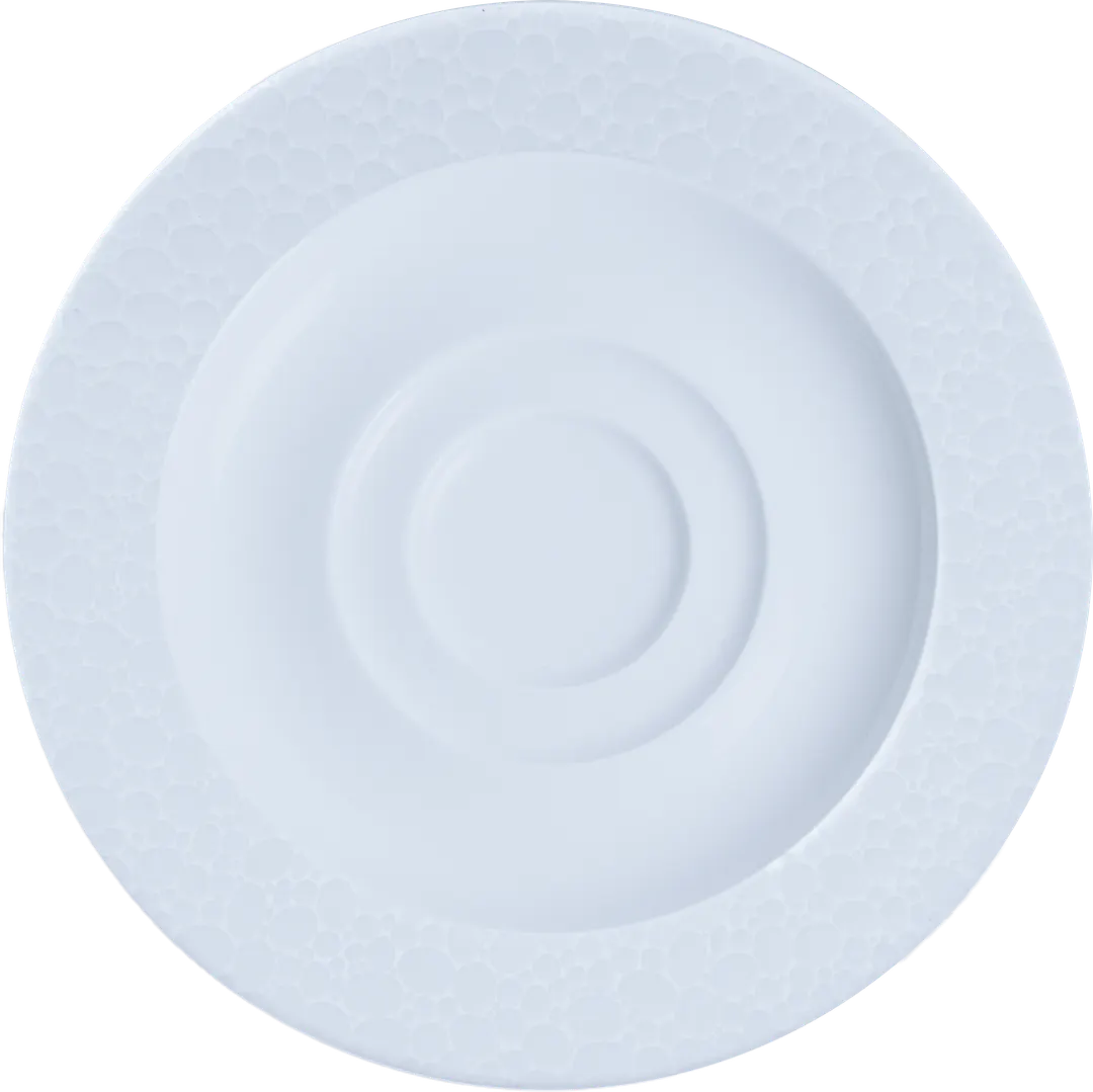 Ariane Porcelain DPRARN13B014013 Prime Saucer, 5.125" Glacier Mineral, Porcelain, Square - 12/Case
