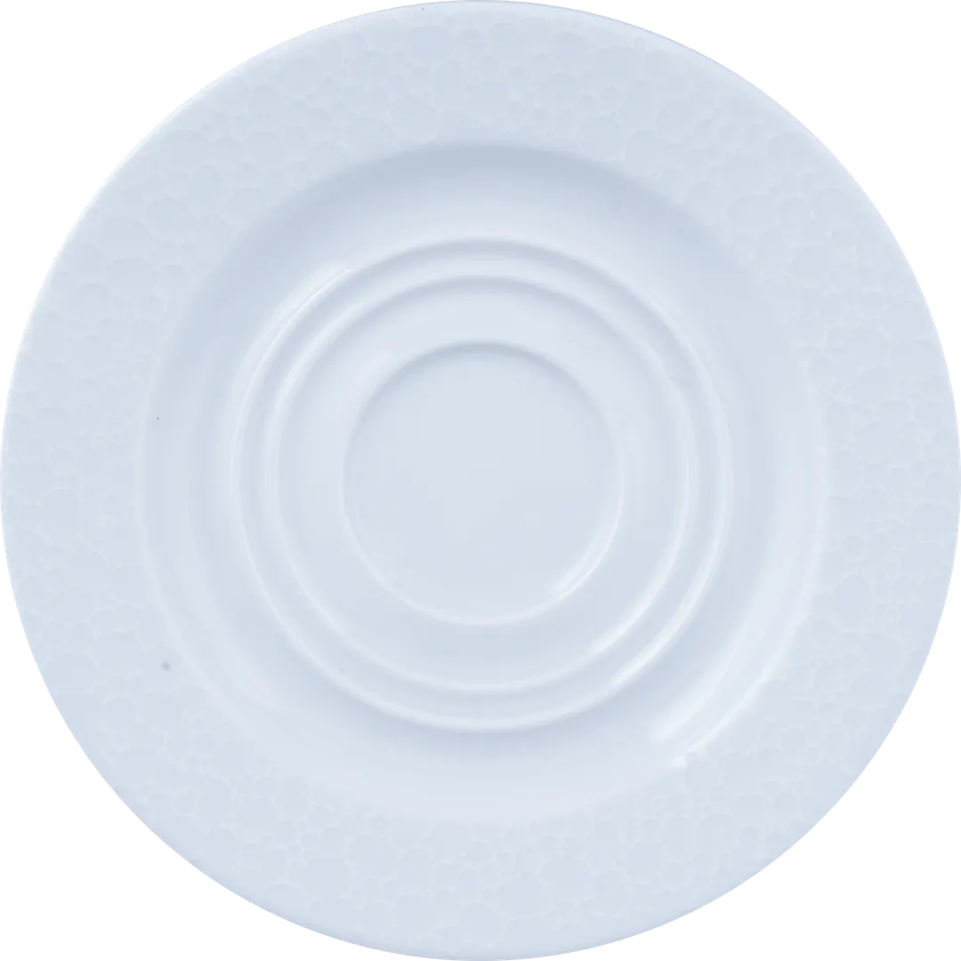 Ariane Porcelain DPRARN13B014015 Saucer, 6" (15 Cm), Glacier, Porcelain, Square - 12/Case