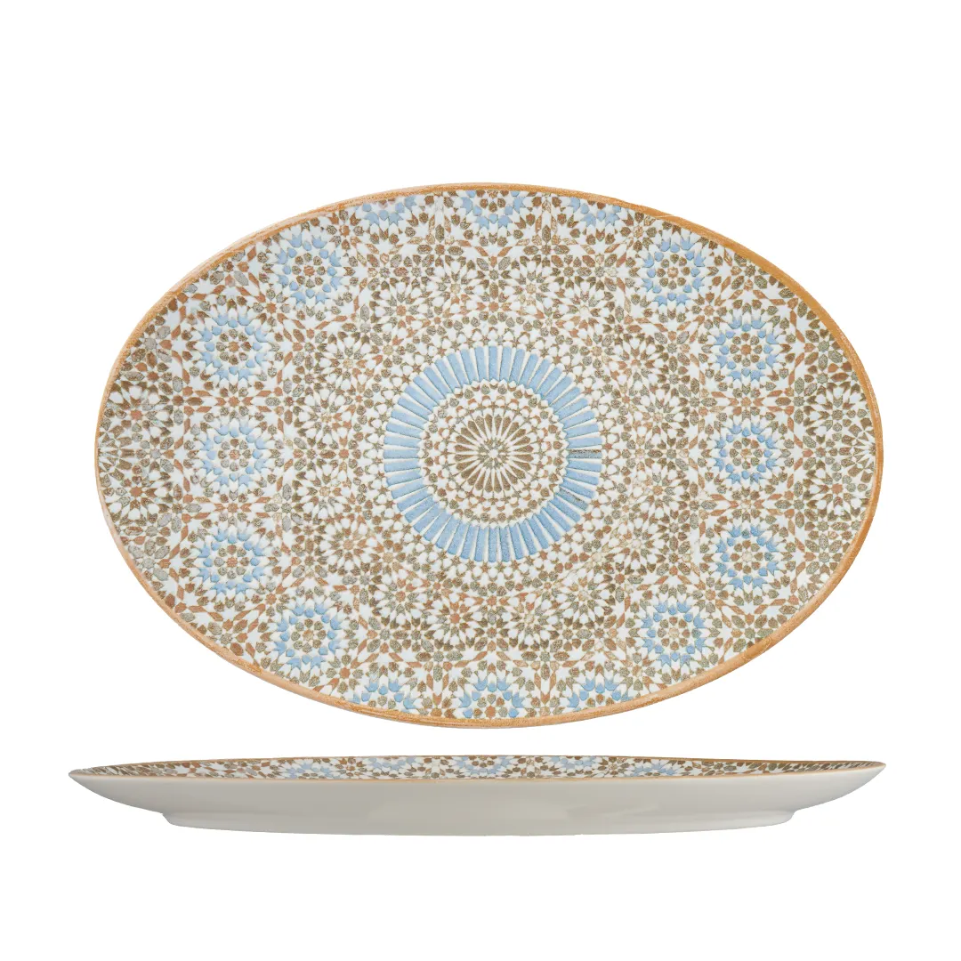 Ariane Porcelain DTIARN05Z015002 Oval China Plate, 11" (28 Cm), Titanium, Porcelain - 12/Case