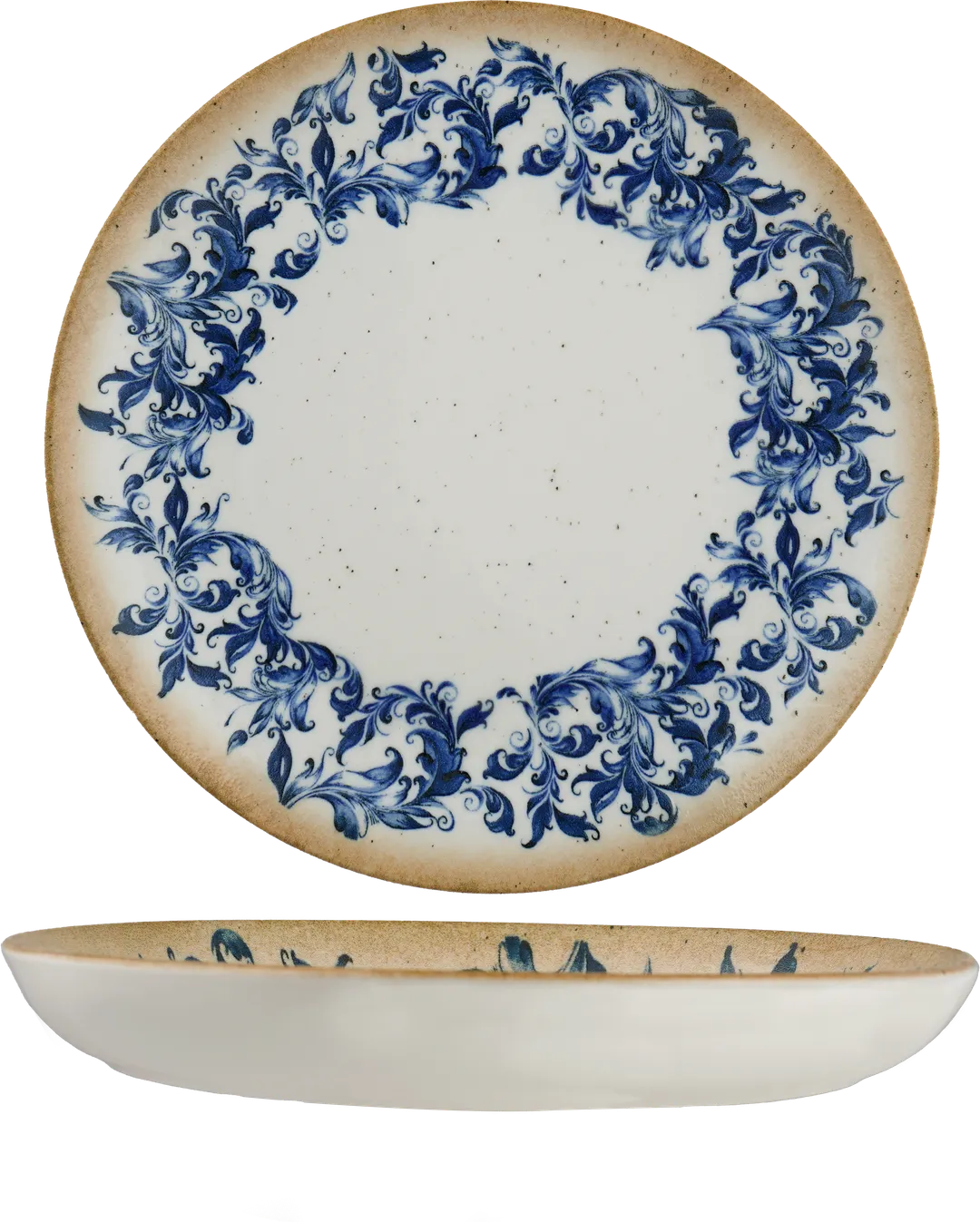 Ariane Porcelain DTIARN11K011002 9" (23 cm) Round Flat Edge China Plate, 6/Case